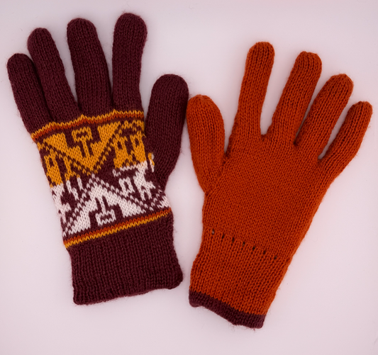 Reversible Baby Alpaca Andean Gloves