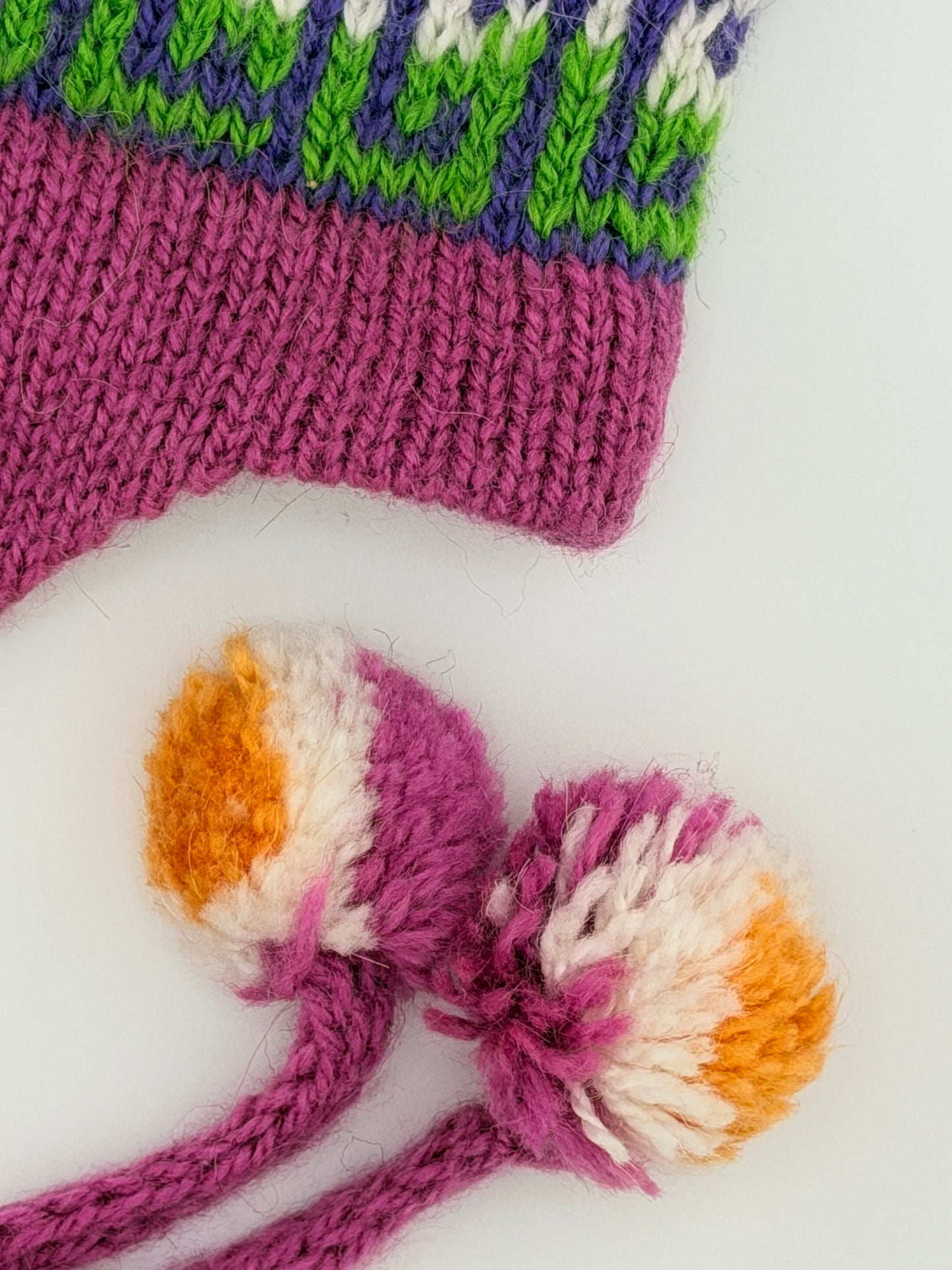 Andean Baby Alpaca Chullo Hat – Magenta Festival